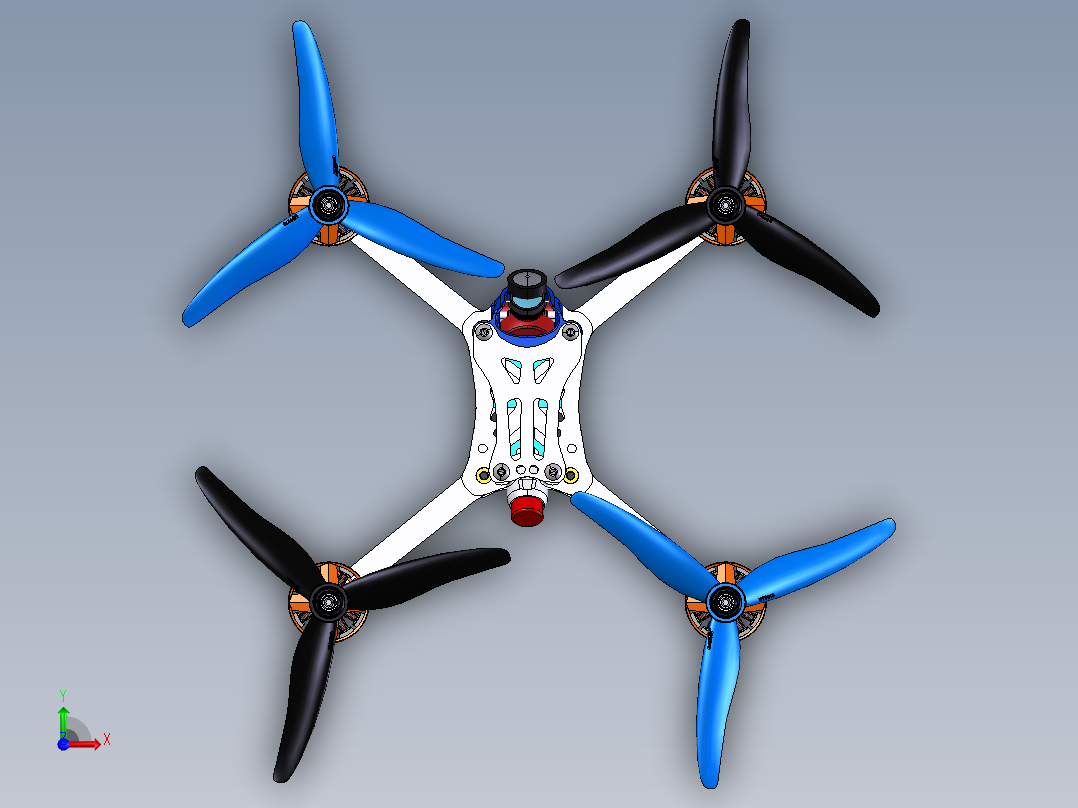四轴无人机前视图