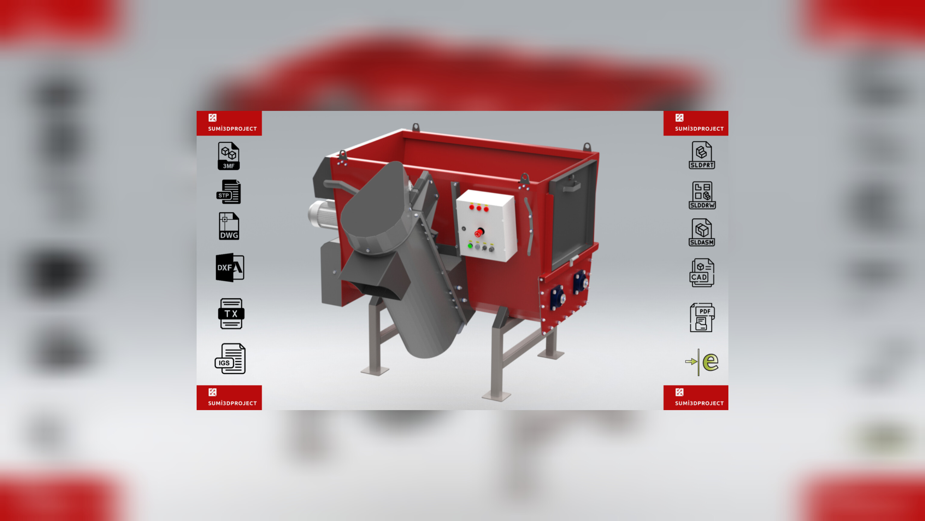 SMO-2m³电动固定式自动卸料饲料混合机