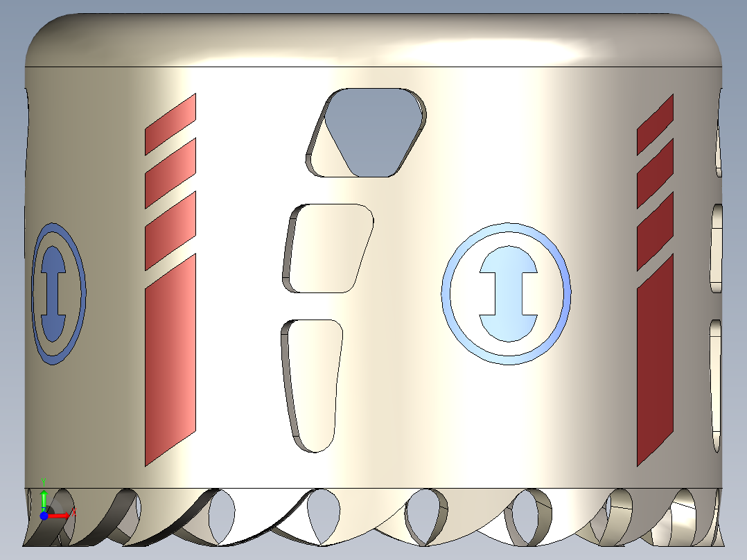 桶形杯锯前视图