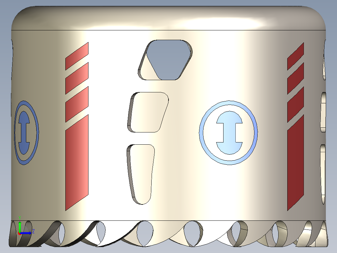 桶形杯锯左视图