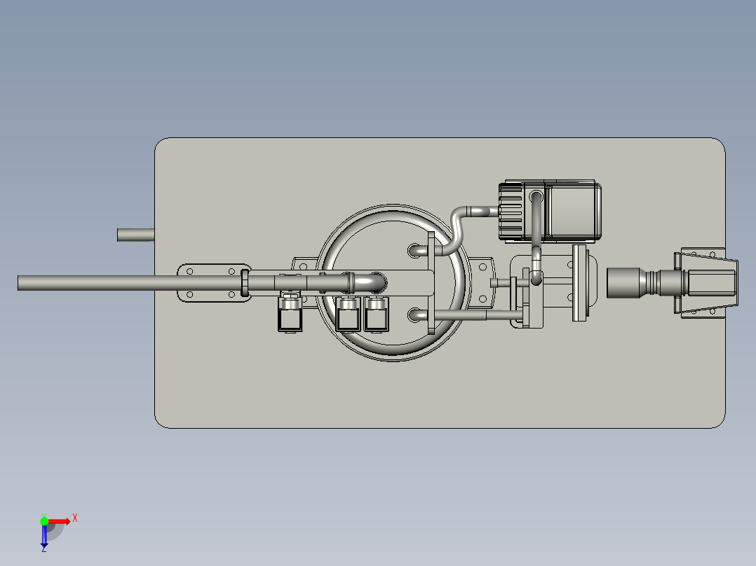 水环境治理用智能化水质分析装置俯视图