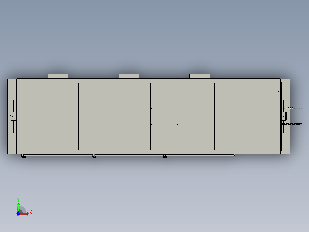 M060-转子三段-二段-一段加热箱上部前视图