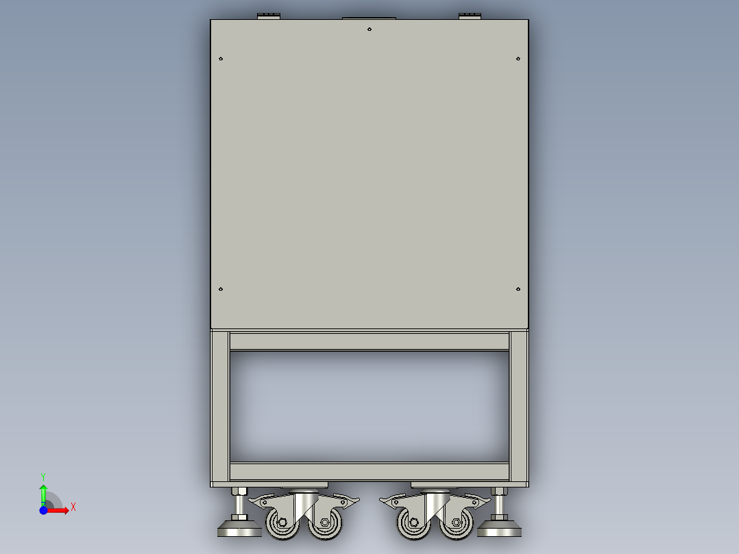振动盘安装机架前视图