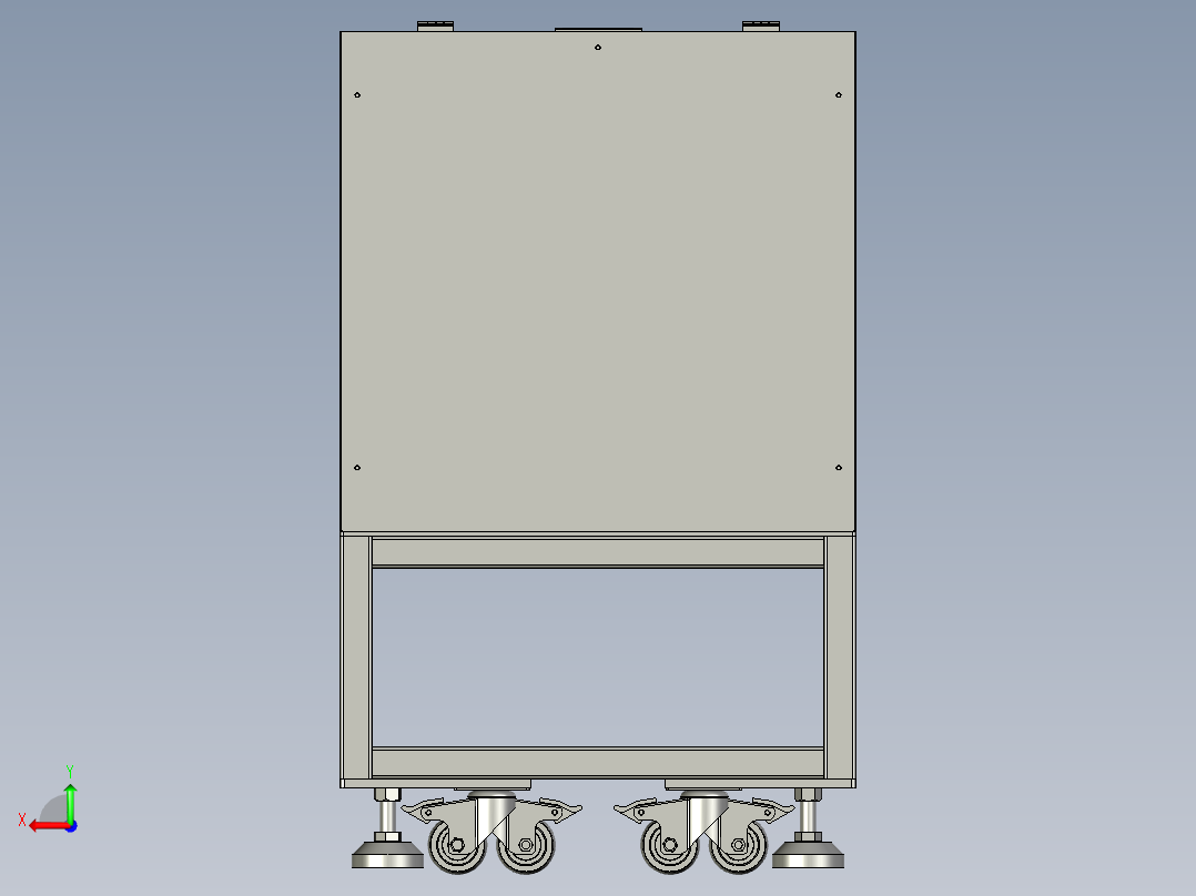 振动盘安装机架后视图