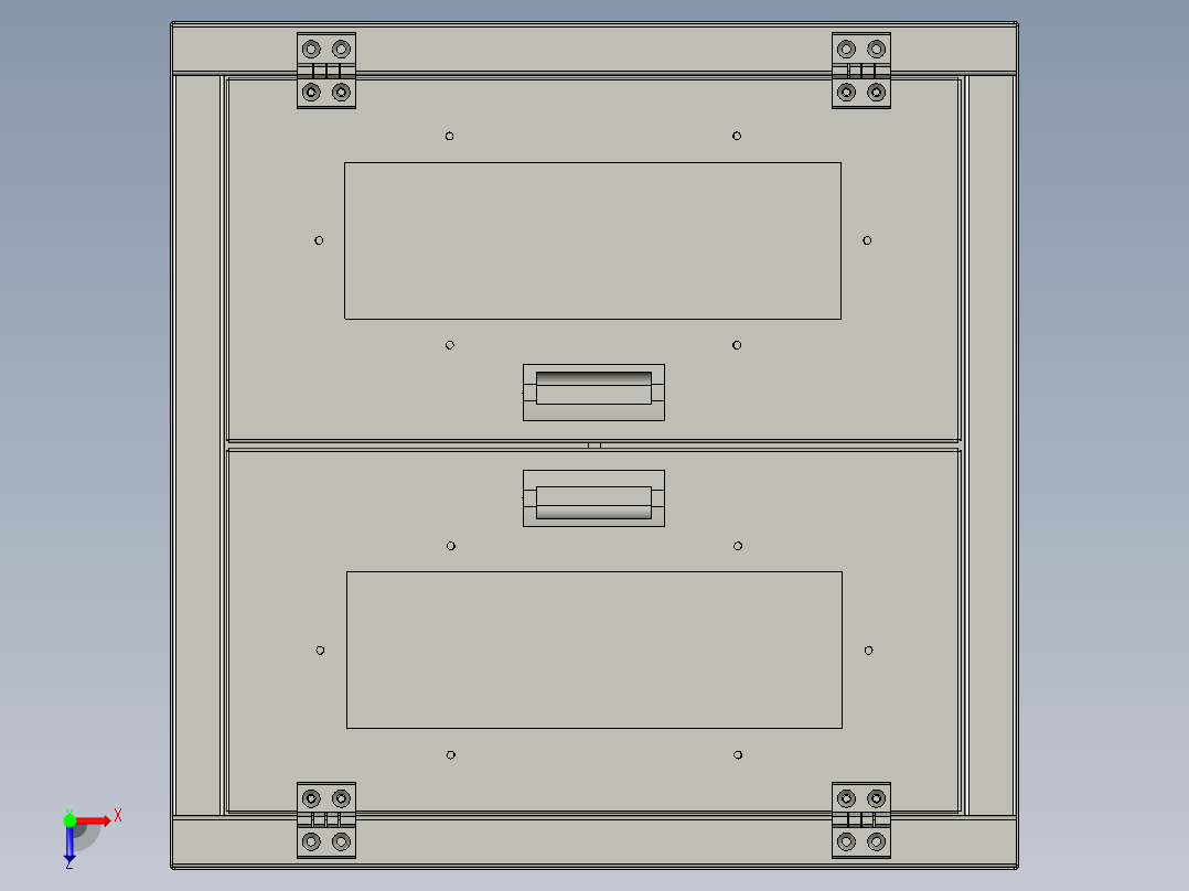 振动盘安装机架俯视图