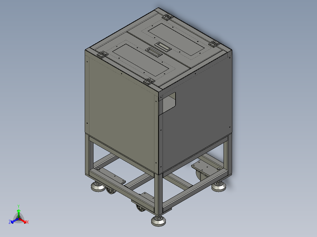 振动盘安装机架正等轴测图