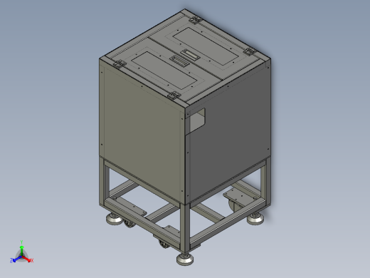 振动盘安装机架正等轴测缩略图