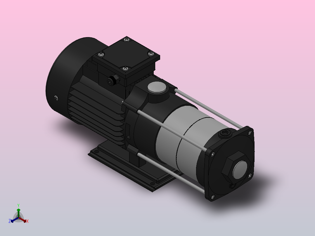LDPB4系列离心泵[LDPB4-50 三相]正等轴测图
