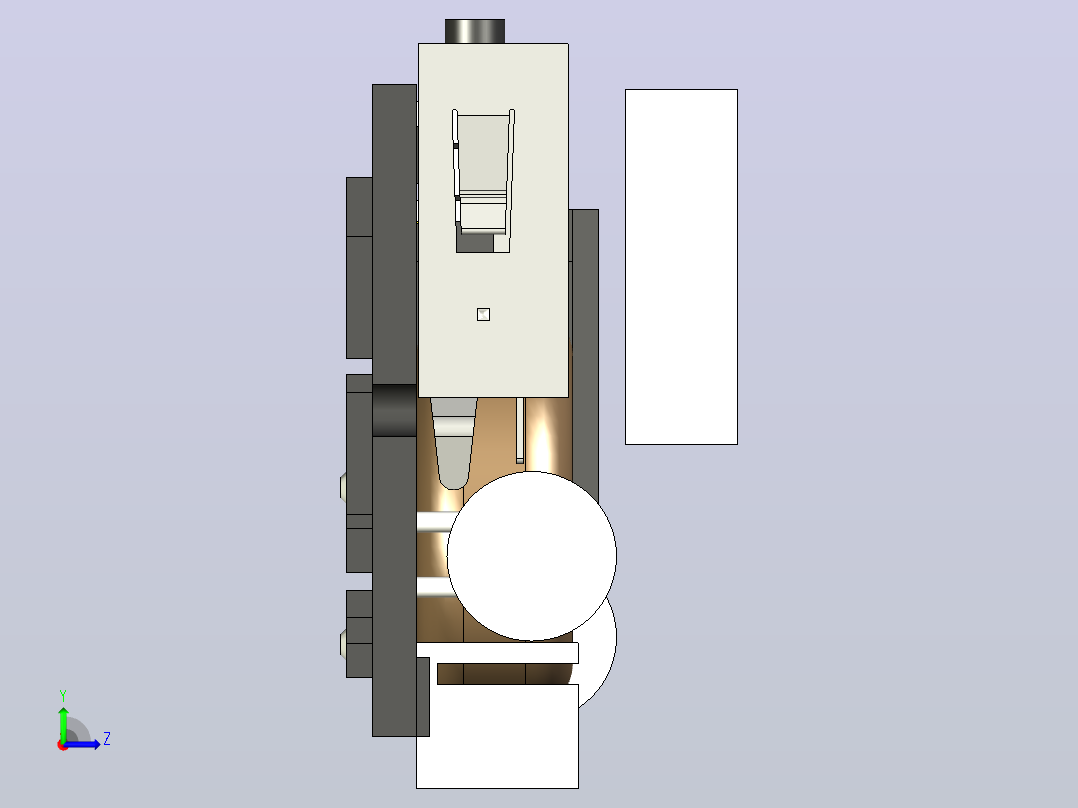 LED双USB PD快充5A 100W Type-C USB移动电源18650充电模块带温度保护左视图