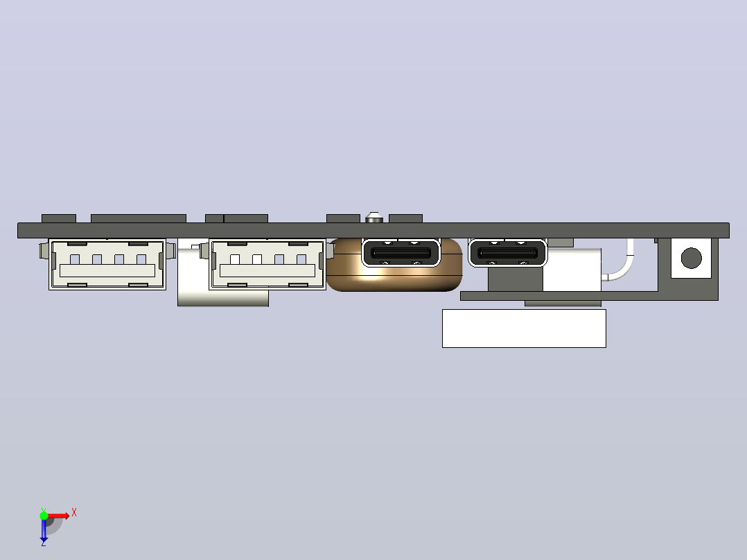 LED双USB PD快充5A 100W Type-C USB移动电源18650充电模块带温度保护俯视图