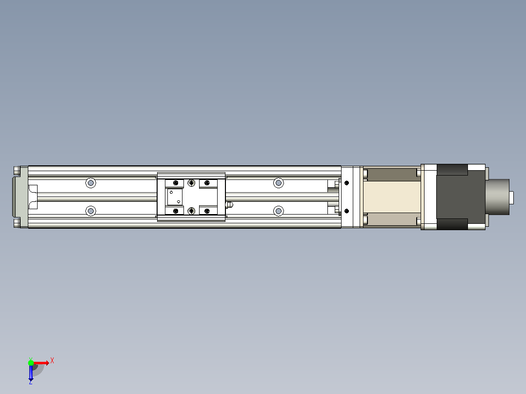 THK KR20 线性执行器轨道 MOD俯视图