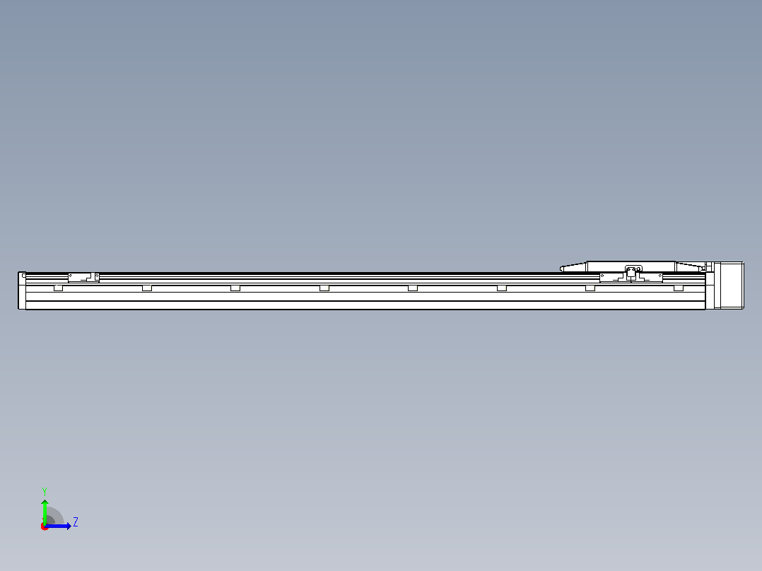 滚珠丝杠直线轴内置导轨TPA-GCR-150-2010C-L900-ML-M75-N3左视图