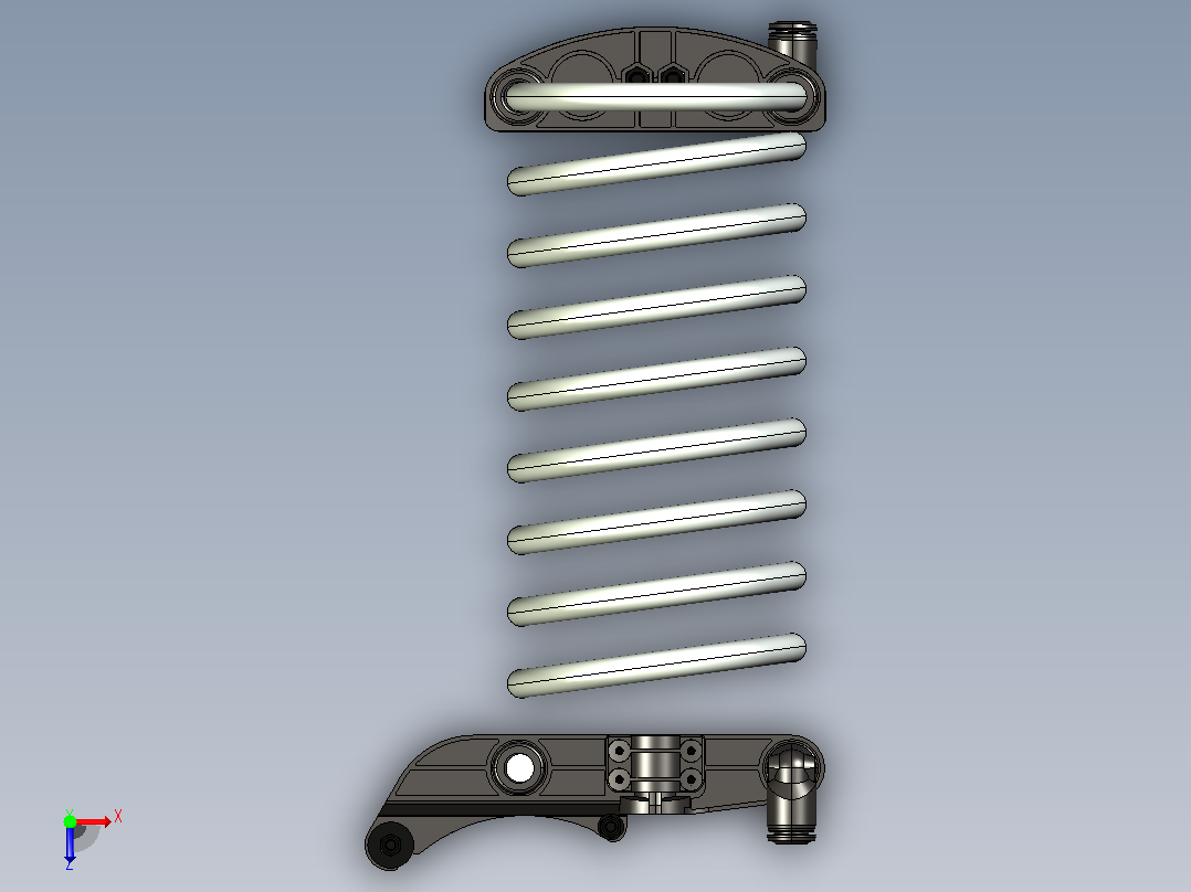 用于工具平衡器2×D10mm的螺旋软管俯视图