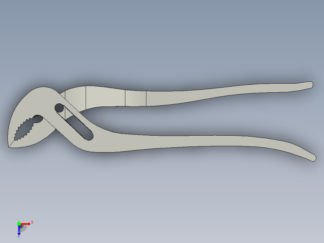 KNIPEX Cobra®87 02 300水泵钳（简化ISO 8976型号）俯视图