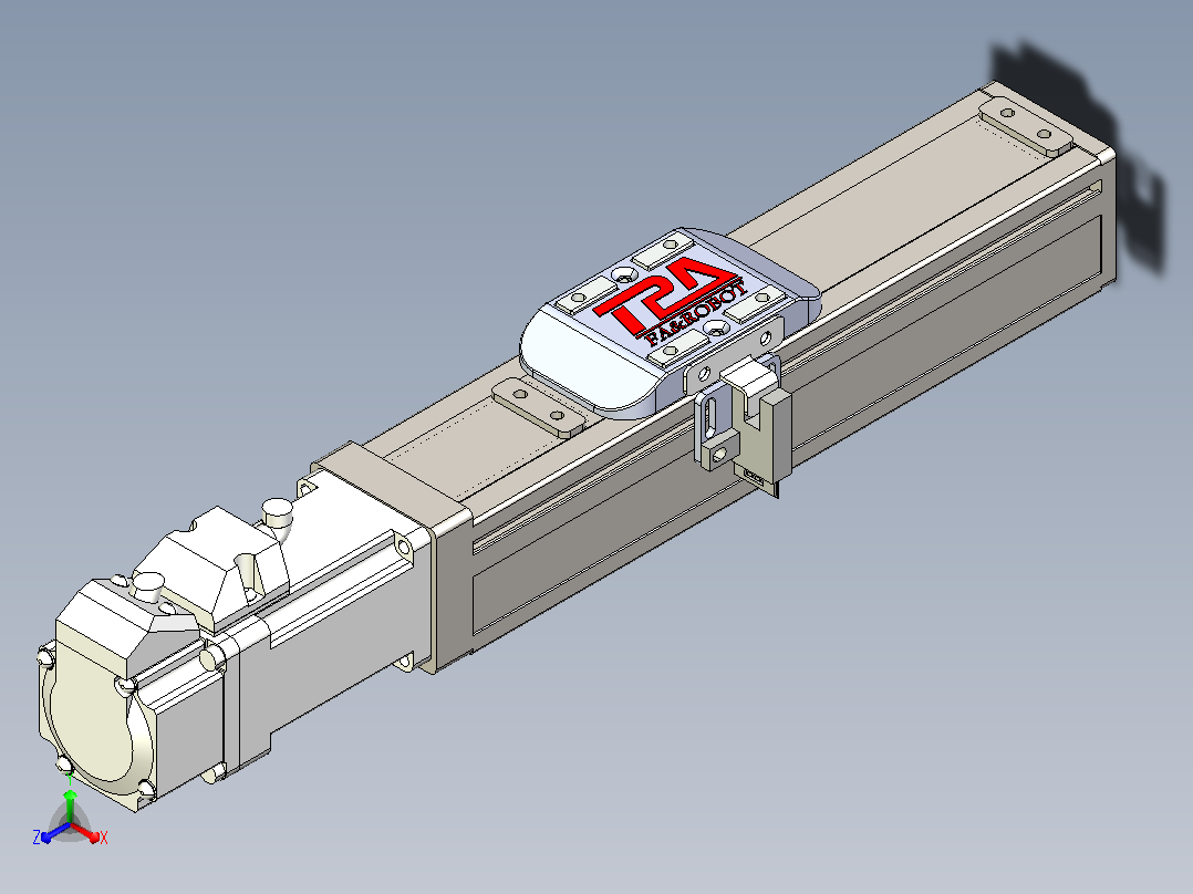 滚珠丝杠直线轴带导轨全封闭TPA-HCR-40S-0802C-L60-M-Y-P10-N3主视图