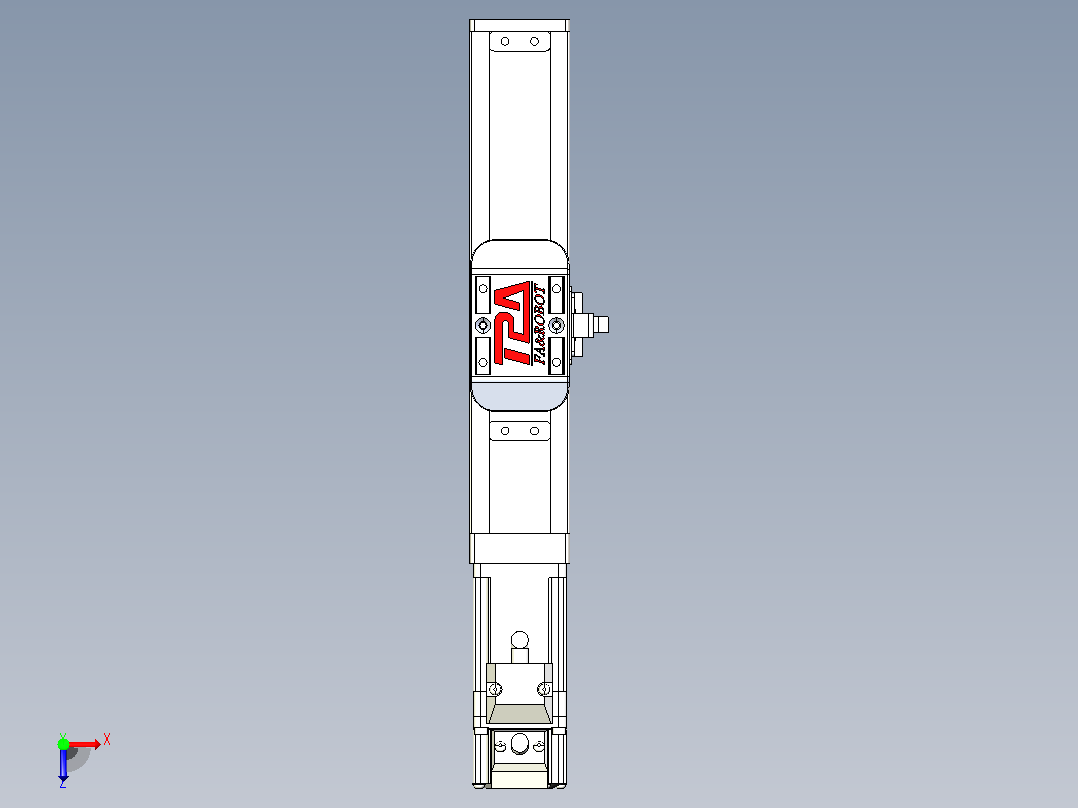 滚珠丝杠直线轴带导轨全封闭TPA-HCR-40S-0802C-L60-M-Y-P10-N3俯视图