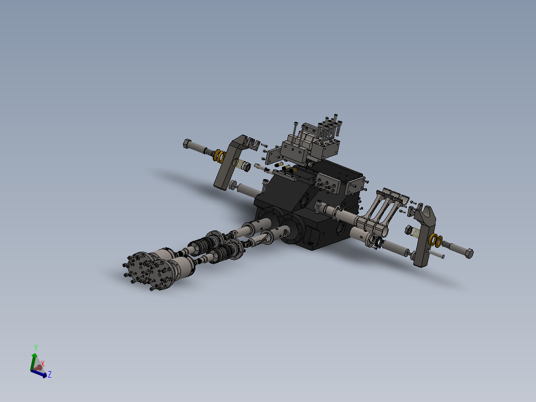 车床液压夹具 3D模型SW