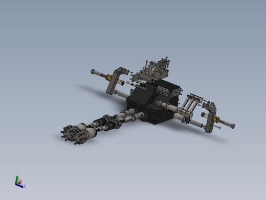 车床液压夹具 3D模型SW