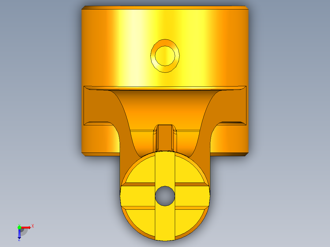 牛头刨床移动架M8孔夹具设计俯视图