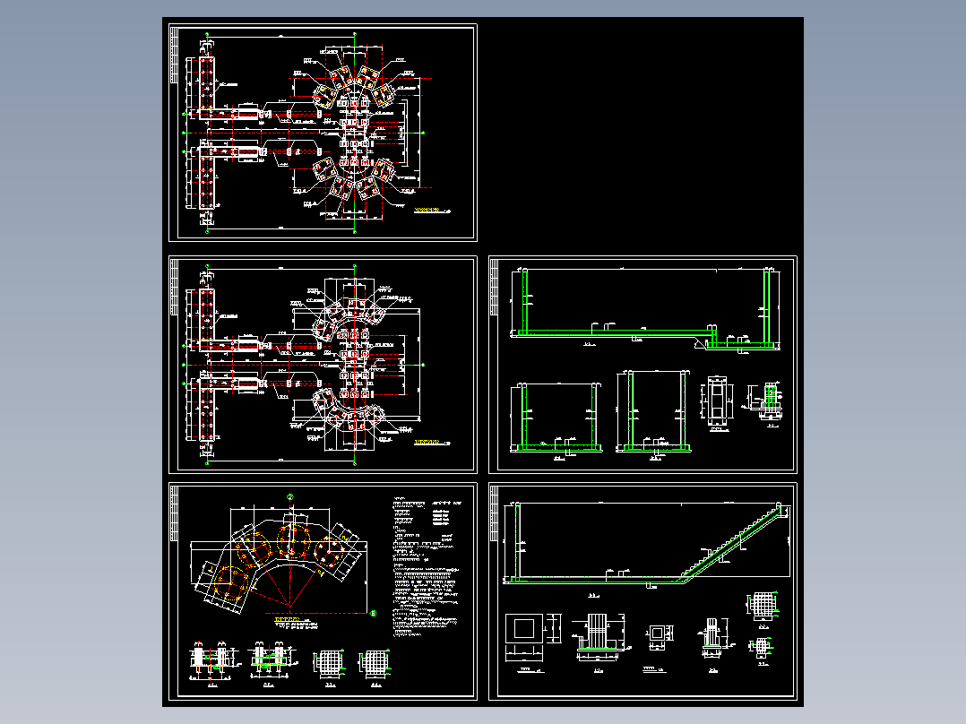 某大型专业混凝土搅拌站设备基础施工图纸