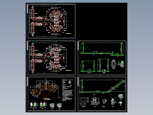 某大型专业混凝土搅拌站设备基础施工图纸