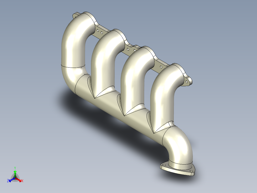 雪佛兰汽车的排气管模型