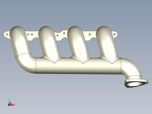 雪佛兰汽车的排气管模型前视缩略图