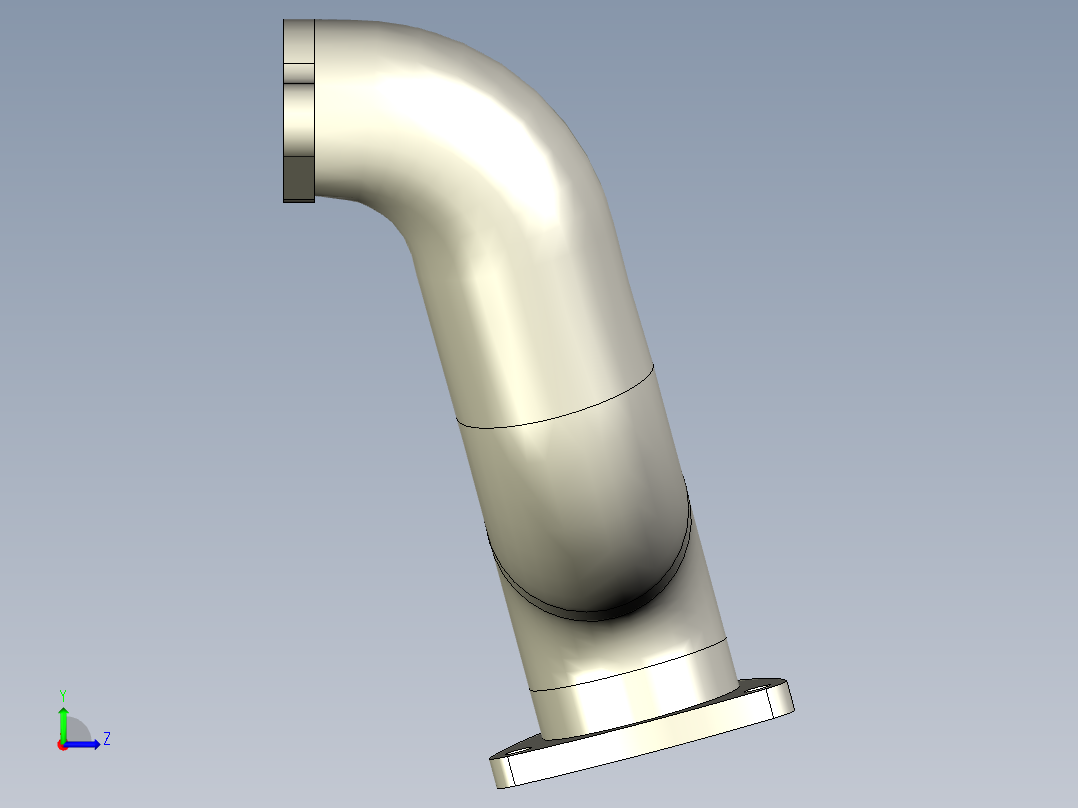 雪佛兰汽车的排气管模型左视图