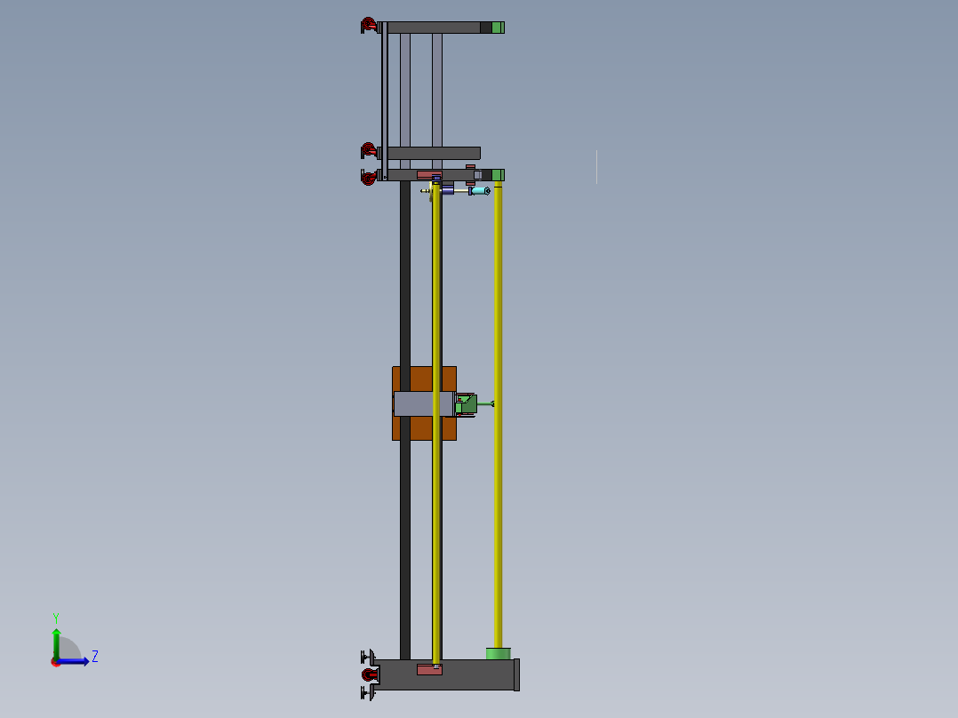 半自动裁切机设备左视图