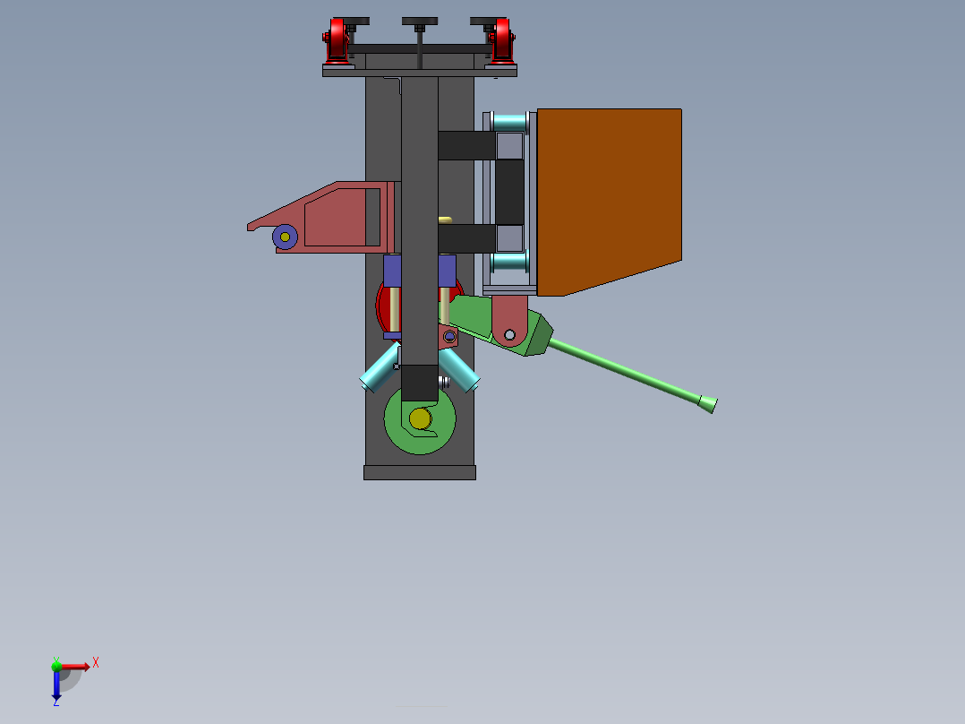 半自动裁切机设备俯视图