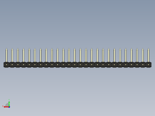 彩色公排针 100mil 2.54mm 系列-DS1022_black_26p_100mil_TypeU_rev1.0后视缩略图