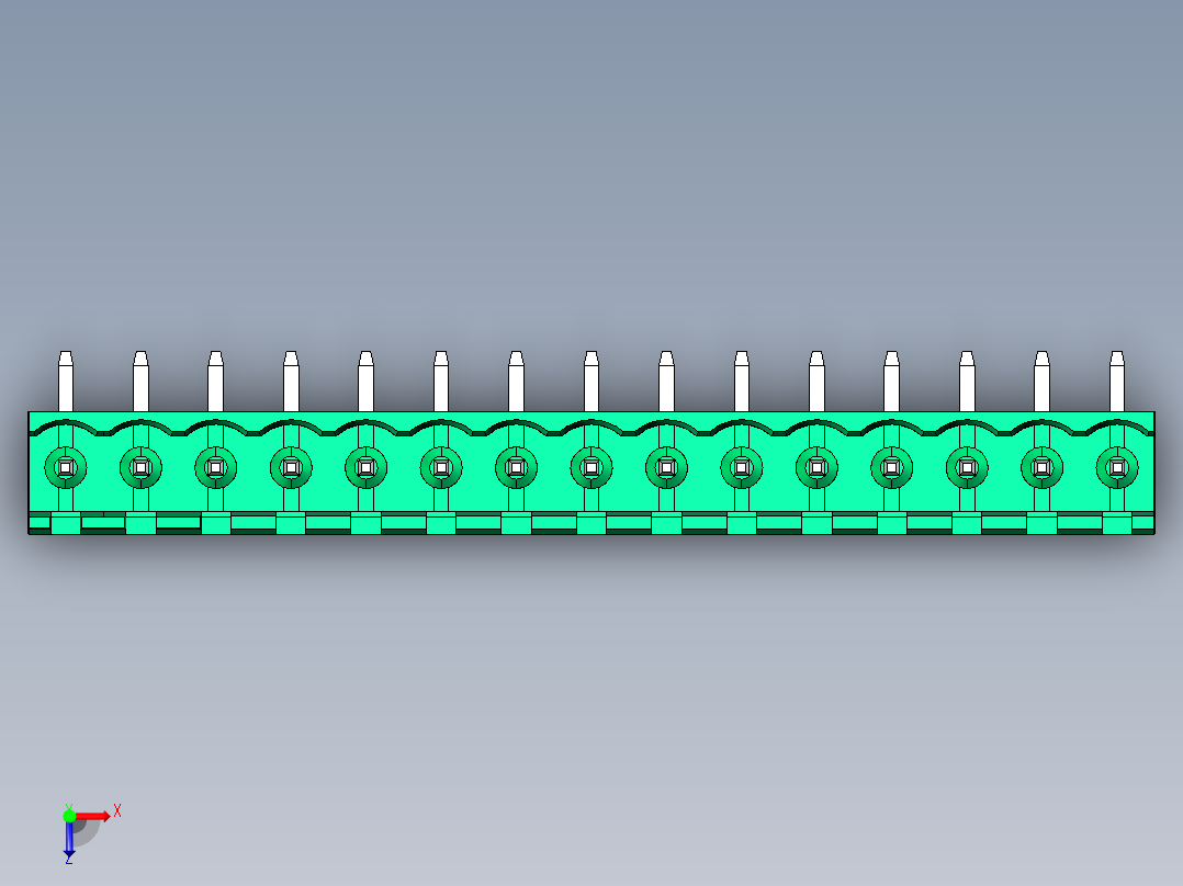 DEGSON 2EDG 系列 5.0mm 可插拔接线端子组-2EDGR-5.0-15P-14-00AH俯视图