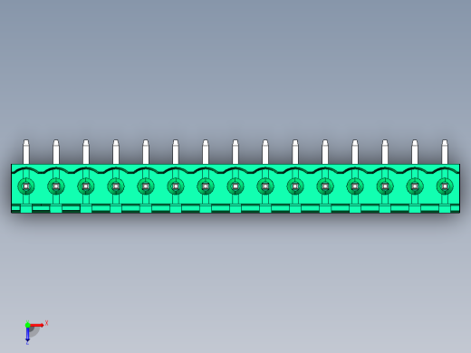DEGSON 2EDG 系列 5.0mm 可插拔接线端子组-2EDGR-5.0-15P-14-00AH俯视缩略图