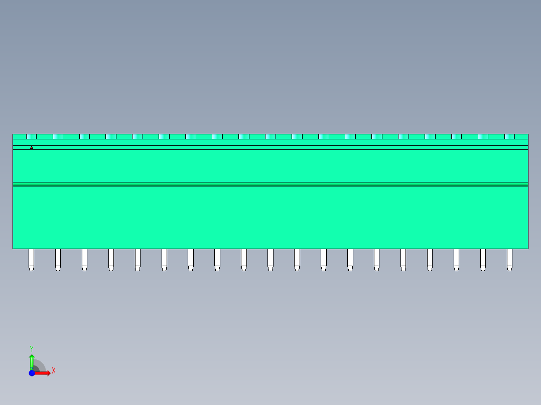 DEGSON 2EDG 系列 5.08mm 可插拔接线端子组-2EDGVH-5.08-38P-14-00AH前视图