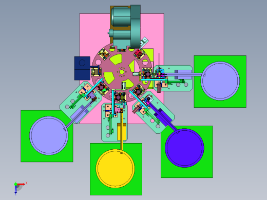 铜头自动供料铆压机俯视缩略图