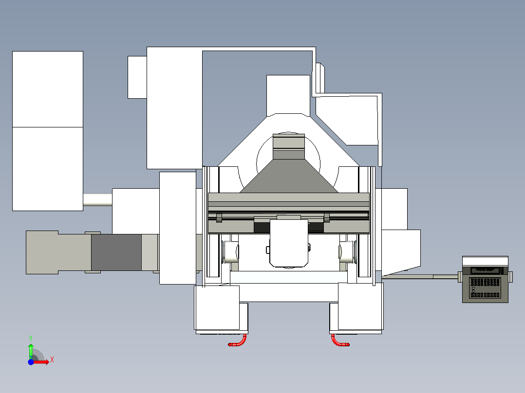 CNC机床设备前视图