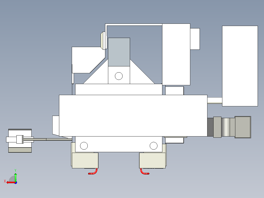 CNC机床设备后视图