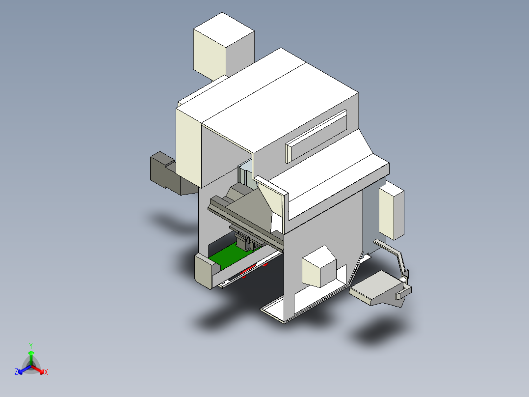 CNC机床设备正等轴测图