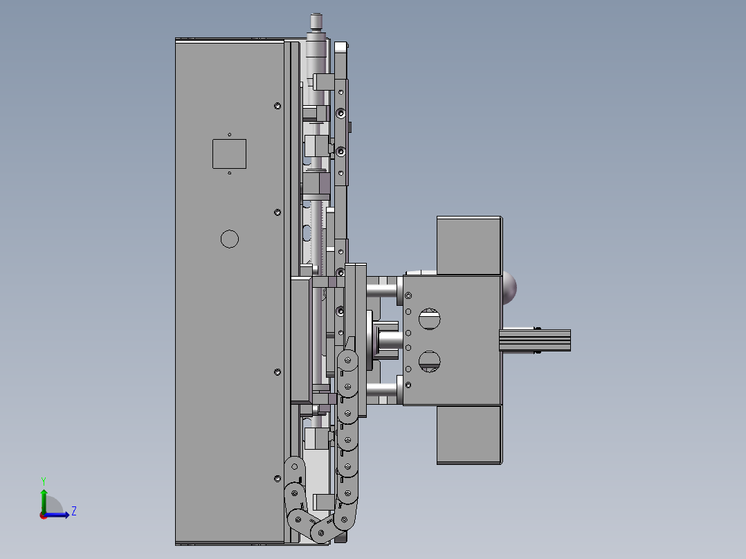 电测治具装配体左视图