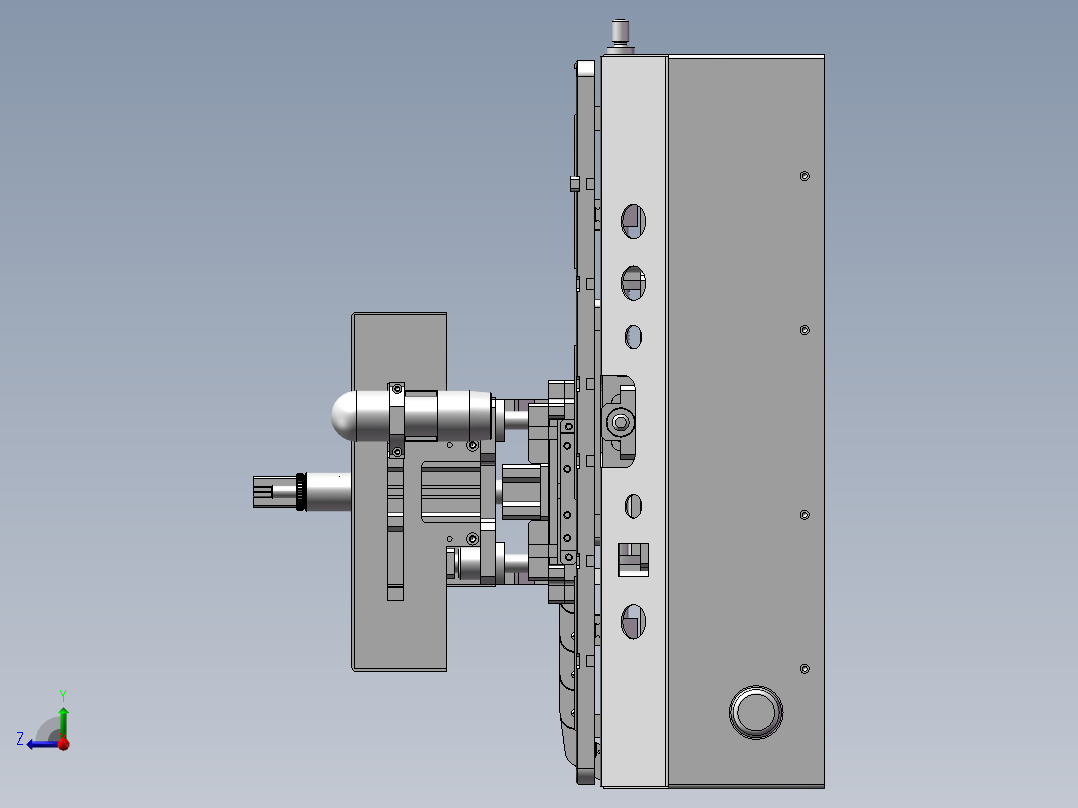 电测治具装配体右视图