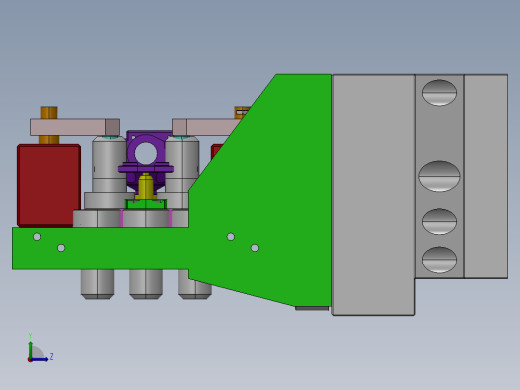 压缩机曲轴箱U钻两孔专机 毕设左视缩略图