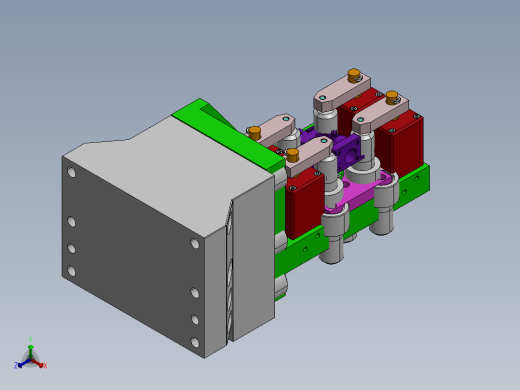 压缩机曲轴箱U钻两孔专机 毕设正等轴测缩略图