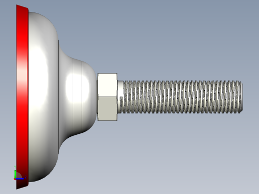 不銹鋼固定腳座399-3D多系列多零件图纸模型左视缩略图