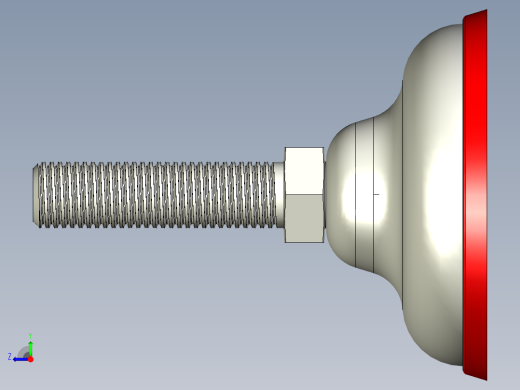 不銹鋼固定腳座399-3D多系列多零件图纸模型右视缩略图