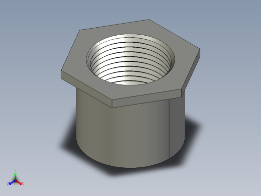 船舶管路系统SeaCor_ReducerBushing_FPTxSPIG_37J138131_1in x 0.75in正等轴测缩略图