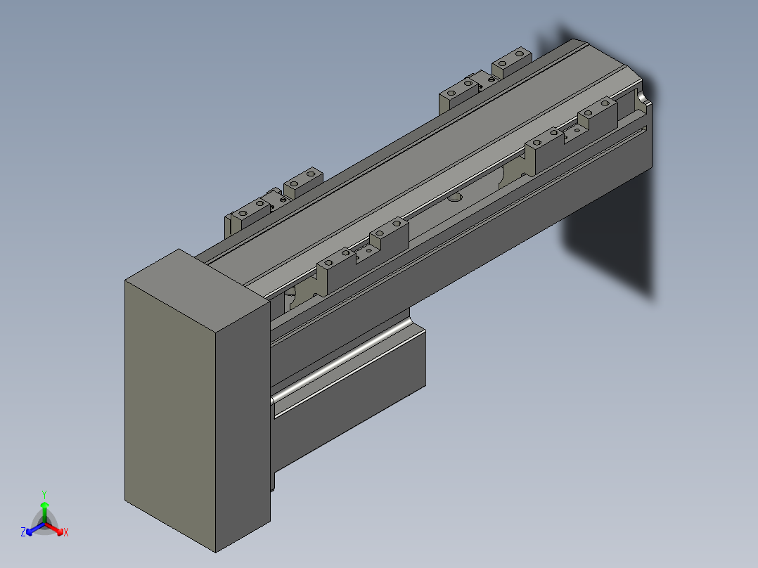 直线模组LHA6-S150-D-200W(16丝杆)设计图纸主视图