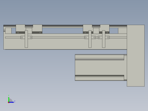 直线模组LHA6-S150-D-200W(16丝杆)设计图纸左视缩略图