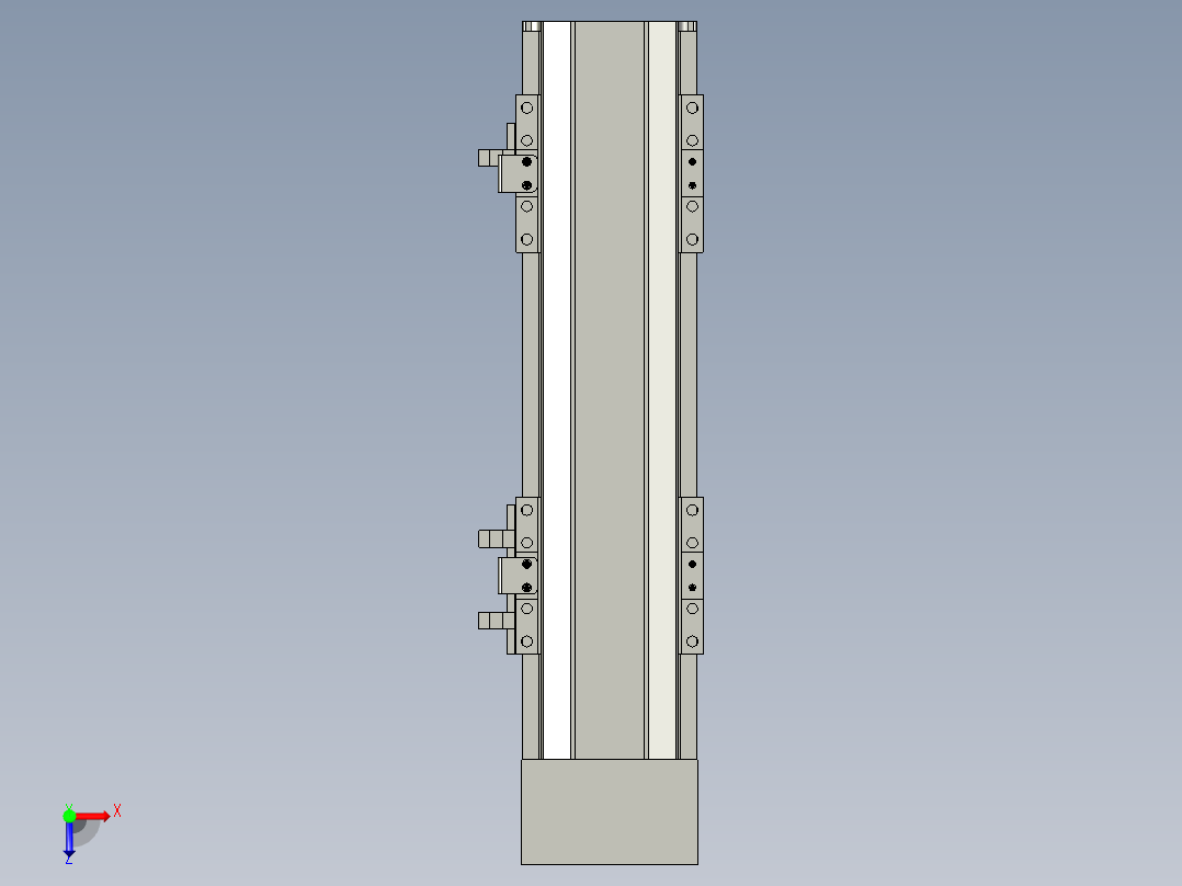 直线模组LHA6-S150-D-200W(16丝杆)设计图纸俯视图