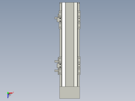 直线模组LHA6-S150-D-200W(16丝杆)设计图纸俯视缩略图