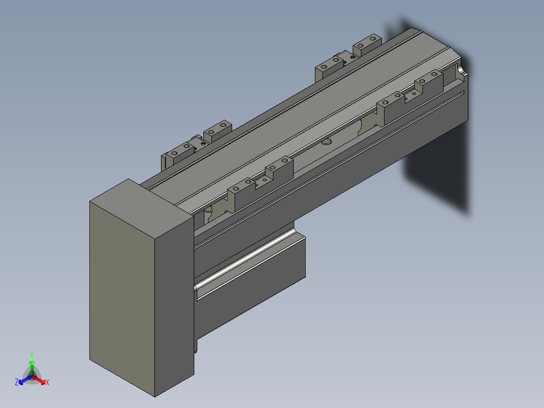 直线模组LHA6-S150-D-200W(16丝杆)设计图纸正等轴测图